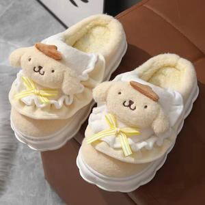 Casa interna per pantofole per le signore carino modello <span class=keywords><strong>cane</strong></span> <span class=keywords><strong>con</strong></span> fondo spesso antiscivolo scarpe di cotone nuovo Design <span class=keywords><strong>con</strong></span> lana nuova scarpa da uomo - Product Image 5