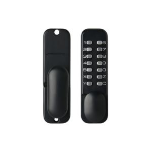 Ngoài trời sắt nhôm khóa cửa Keyless kỹ thuật số <span class=keywords><strong>push</strong></span> <span class=keywords><strong>button</strong></span> Keyless khóa cơ khí Chrome Knob khóa - Product Image 1