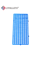 Tapis de stockage en plastique Euro à grille simple bleu emboîtable, entrée 4 voies, étanche, résistant à l'humidité et au froid, pour entrepôt et palette