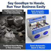 Machine commerciale semi-automatique de lavage et de séchage de chaussures avec plusieurs brosses, grande capacité pour les magasins de chaussures