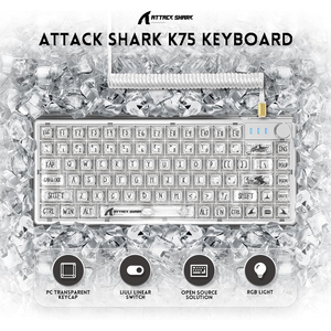 Tastiera Meccanica Trasparente ATTACK SHARK <span class=keywords><strong>K75</strong></span> RGB con Switch Lineari e Montaggio a Guarnizione TKL per Gaming - Product Image 3
