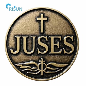 Pièce commémorative personnalisée en métal émaillé, Croix de <span class=keywords><strong>Dieu</strong></span>, Bible, Christianisme, Religion chrétienne, Pièce de défi personnalisée, Foi - Product Image 2