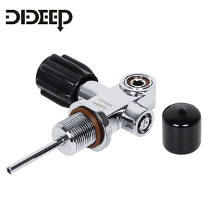 Válvula de Tanque Convertible DIDEEP de Alta Presión para Interfaz Dual Yoke y DIN 3/4-14 NPSM, Ecológica, de Latón Cromado - Product Image 1