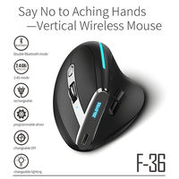 Ratón Vertical Inalámbrico OEM Personalizado de Triple Modo 2.4G +2BT, Ergonómico, RGB, Recargable, para Oficina y Juegos, 8 Botones, para PC y Portátil