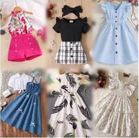 Articles en vrac neufs, lots en gros, robes pour enfants, vêtements d'occasion, vêtements d'été, Ropa De Bebe, livraison aléatoire, robes pour filles