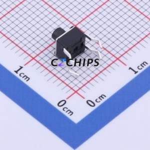 GT-TC075B-H050-L1 Tactile Switch Through hole Component (THT) Switch Single Pole Single Throw Round Button 2.5N Through Hole - Product Image 2