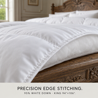 Couette d'hiver extra chaude 95% duvet d'oie, taille King, matelassée en boîte, en coton anti-duvet, épaisse, vente en gros