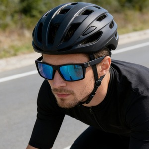 Men's Polarized Sunglasses UV400 TAC Lens PC <b>Frame</b> <b>Black</b> Quadrilateral Sports Cycling Driving Fishing Outdoor Use - Product Image 5