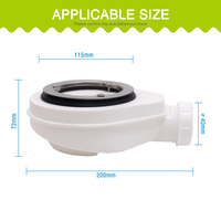 GUIDA 71800201 Desagüe para Plato de Ducha de Flujo Rápido, Redondo, para Baño, Fácil de Limpiar, con Trampa de Residuos