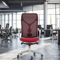 Chaise de bureau de direction moderne de luxe en gros, chaise de patron, chaise de cadre, chaise ergonomique en tissu certifiée, vérin à gaz réglable, Foire de Canton