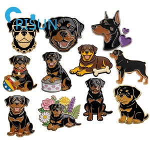 Broches de Metal Personalizados al por Mayor con Diseño de Rottweiler, Pins de Esmalte para Amantes de la Raza Rottie, Insignias de Peltre, Pin de Esmalte de Doberman <span class=keywords><strong>Pinscher</strong></span> - Product Image 1