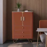 Meuble de rangement moderne et élégant, console en similicuir, grande capacité, gain de place, pour hôtel, appartement, salon