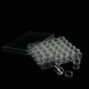 Plastic Storage Jars 6g Set Of 30 With Screw Caps Cosmetic Dispensers Cylinder Shape Injection Molding Empty Bottles For Beauty - Product Image 3