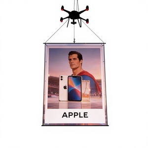 VividSky P1531 Écran LED publicitaire aérien pour fenêtre de drone, étanche, avec alimentation filaire pour diffusion en direct 24h/24 - Product Image 1