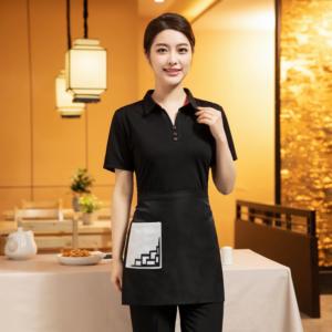 Uniforme <span class=keywords><strong>de</strong></span> serveur <span class=keywords><strong>de</strong></span> restaurant, hôtel, avec logo personnalisé, <span class=keywords><strong>robe</strong></span> <span class=keywords><strong>de</strong></span> <span class=keywords><strong>serveuse</strong></span> - Product Image 6