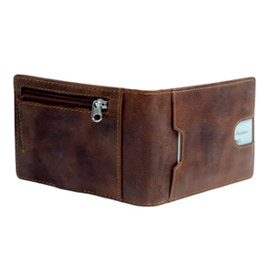 Wholesale Genuine Leather Bifold <b>Wallet</b> <b>RFID</b> <b>Blocking</b> Fashionable Mens <b>Wallet</b> No Zipper Closure Slim Design - Product Image 3