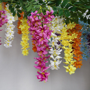 Guirnalda de Flores Artificiales de Glicinia y Forsythia <span class=keywords><strong>para</strong></span> Decoración de Techo en Bodas, Hogar y Jardín - Product Image 4