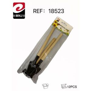 Mnj Garden Tools 12Pcs Wooden Handle Black Steel For Digging Planting - Product Image 3