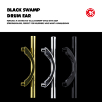 Beatello Gold Black Bass Tom Snare Lugs Tension du tambour Pièces de matériel en cuivre Accessoires en or pour batterie