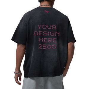 Bán Buôn <span class=keywords><strong>T</strong></span>ùy Chỉnh Trang Phục Chấ<span class=keywords><strong>t</strong></span> Lượng Cao Người Đàn Ông Của Quần Áo 250G 100% Cotton Rửa Cổ Điển Vòng Cổ Ngắn Tay <span class=keywords><strong>T</strong></span> Áo Sơ Mi Cho Nam Giới - Product Image 2