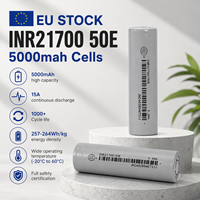 Batterie Li-ion INR21700/50E 5000mAh 15A à dessus plat non protégée en stock UE pour modules de véhicules électriques et systèmes de stockage