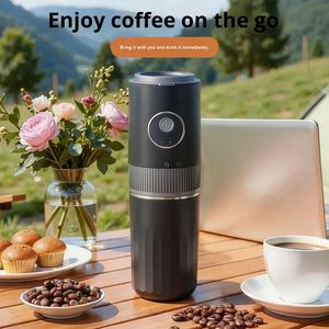 Mini moulin à café électrique portable d'extérieur entièrement automatique en acier inoxydable, capacité 3-5 tasses, pour préparation de café en voiture, isolé - Product Image 4