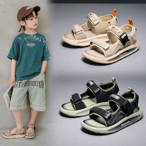 Nouvelles sandales d'été 2026 en <span class=keywords><strong>cuir</strong></span> véritable pour garçons, légères, confortables, à semelle souple antidérapante avec bride à crochet - Product Image 6