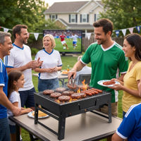 Barbecue au charbon de bois portable CE, pliable, 17 pouces, barbecue au charbon de bois compact, barbecue de table, petit barbecue pour l'extérieur