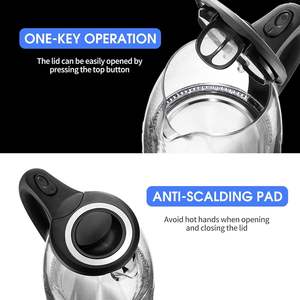 กาต้มน้ำแก้วใสแบบหมุนได้ 360 องศา พร้อมระบบปิดอัตโนมัติ ขนาด 2 ลิตร สแตนเลสอย่างดี รุ่นใหม่ ขายส่ง - Product Image 3