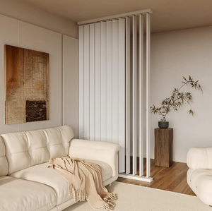 Paravent en bois Art Déco avec poutre rotative et lames orientables pour séparation <span class=keywords><strong>de</strong></span> pièce multifonctionnelle dans le <span class=keywords><strong>salon</strong></span> ou l'entrée - Product Image 4