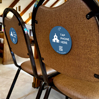 Etiquetas NFC programadas de PVC personalizadas, códigos QR y tarjetas NFC de PVC para actividades diarias en la iglesia, pegatinas para asientos de iglesia.