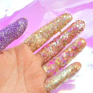 <span class=keywords><strong>Gel</strong></span> Shimmer Kustom MLM dengan Logo Ramah Lingkungan yang Dapat Terurai Secara Hayati untuk Glitter Wajah Berkilau, Lem Glitter, Palet <span class=keywords><strong>Eyeshadow</strong></span> Glitter - Product Image 2