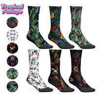 Chaussettes d'été amusantes pour hommes en gros, en Spandex/Polyester tricoté, motif bouteille de liqueur, impression numérique, thème boisson