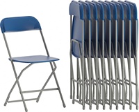 Chaises pliantes pour événements, dossier plat, extérieur, pour mariage et fêtes, couleur noire, vente en gros d'usine