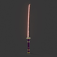 Sabres laser Nexus Sabers Japan Enma Katana Xeno3.0 Pixel, lame plate à couleurs infinies, poignée en métal violet avec étui pour cosplay