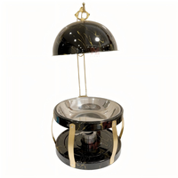 Liyunda Ensemble de buffet haut de gamme Royal 8L, chauffe-plat suspendu rond en marbre doré et acier inoxydable avec couvercle, pour la restauration