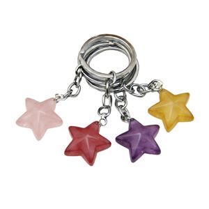 Llavero Personalizado, Anillo <span class=keywords><strong>de</strong></span> Llaves Hecho a Mano, Regalo <span class=keywords><strong>para</strong></span> Hombres, Mujeres y Parejas, Amuleto <span class=keywords><strong>de</strong></span> Cristal Natural con Chakra - Product Image 2