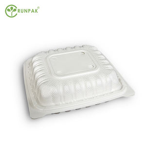 150 buah/ctn 8 inci BPA bebas Makanan mengeluarkan microwave 1 kompartemen plastik sekali pakai kotak makan siang Bento wadah makanan penyimpanan - Product Image 3