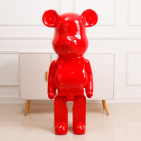 Décoration de salon artisanat de mode Bearbrick grand décor de sol d'ours fluide Bearbrick centre commercial magasin de vêtements ornement décoratif