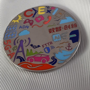 Mạ Vàng 3Mm Kim Loại Thủ Công Mỹ Nghệ Chữ Thập Cờ Cho Ve Áo Pin Huy Hiệu Pin Với Trâm Sang Trọng Khắc Chữ Tính Năng Sang Trọng Kim Loại - Product Image 4