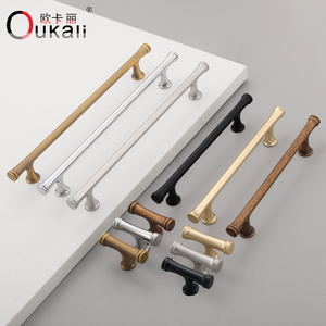 Oukali New Release Modern Furniture Cabinet Handle Kitchen Cupboard Zinc Alloy Nickel 128mm Pull Handles - Product Image 4