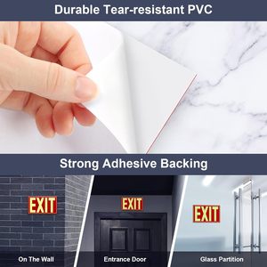 Panneau de sortie photoluminescent en PVC, panneau de sortie d'urgence qui brille dans le noir, panneau de sécurité auto-lumineux pour l'évacuation des bâtiments - Product Image 4