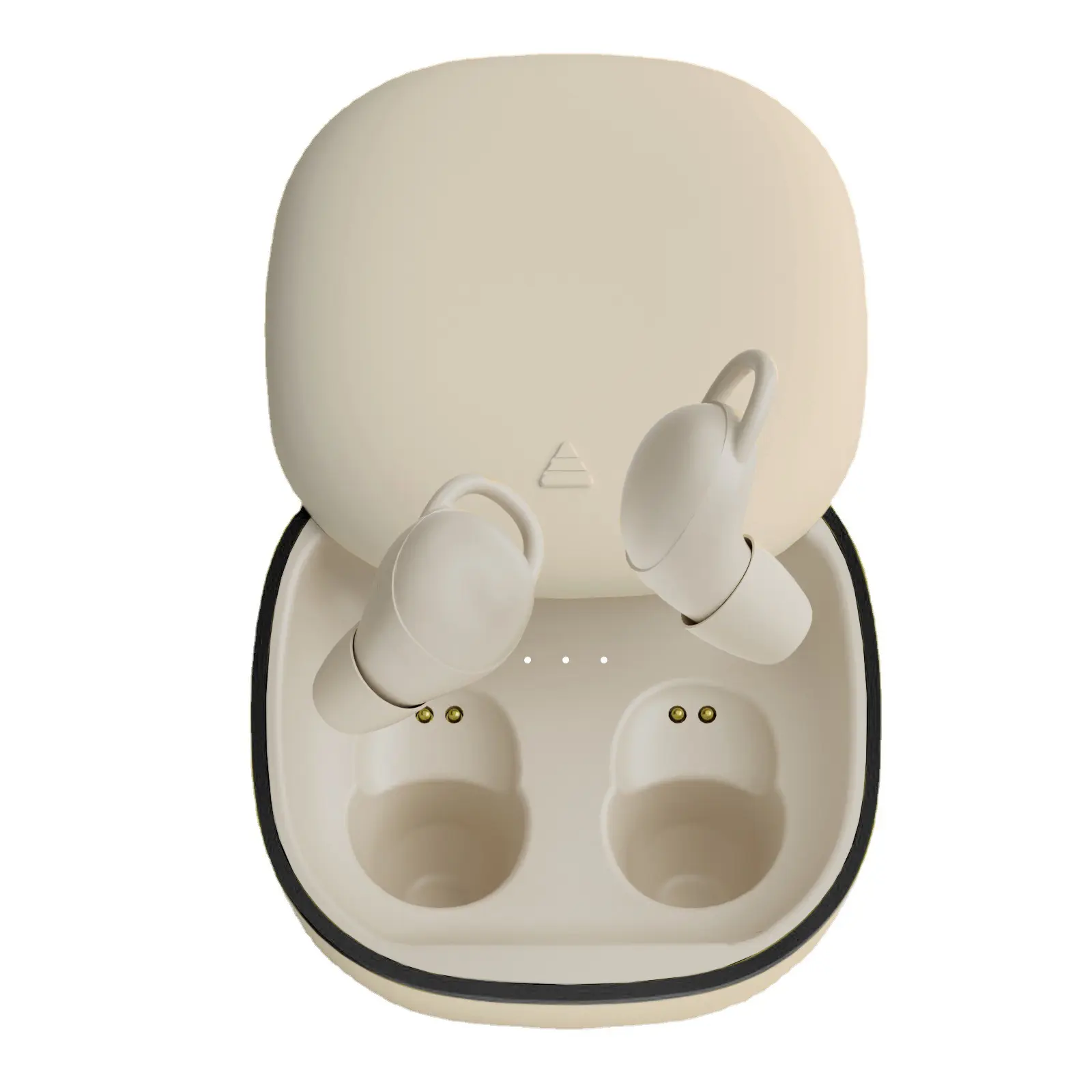 Earphone TWS nirkabel Mini, Earbuds olahraga musik Stereo dalam telinga dengan fitur peredam bising