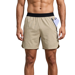 Pantalones Cortos Deportivos Modernos para Hombre, con Bloques de Color, Tela Transpirable, Diseño con Logotipo Personalizado y Bolsillos, para Correr y Hacer Ejercicio - Product Image 2