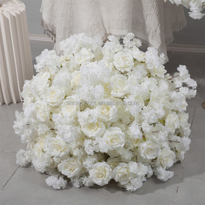ที่วางตรงกลางโต๊ะลูกบอลทำจากผ้าไหมเทียมลายดอกซากุระสีขาวขนาดใหญ่ที่ทันสมัยสำหรับงานแต่งงานงานเลี้ยง - Product Image 2
