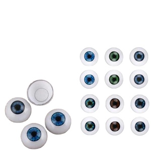 Yeux de poupée DIY pour accessoires de fabrication de poupées ours, 1 paire d'yeux de poupée en plastique 20/22/24 mm, yeux réalistes demi-ronds à dos creux - Product Image 4