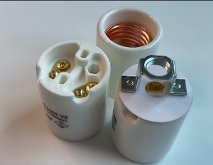 Ổ Cắm Đèn Sứ E26 Giá Đỡ Tùy Chỉnh Giá Đỡ Bóng Đèn Gốm PSE Phụ Kiện Đèn Đế Đèn Bàn 6A 250V Ống Đèn Led - Product Image 2