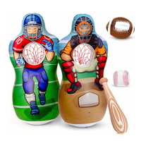 Jeu de lancer de cibles gonflables de football, cible double face de football et de baseball avec ballon, pour les fêtes et les activités sportives pour enfants et adolescents