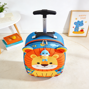 Valigia <span class=keywords><strong>Trolley</strong></span> per Bambini Personalizzata con Leone Cartoon, OEM, Leggera in Neoprene per Viaggi e Scuola - Product Image 2