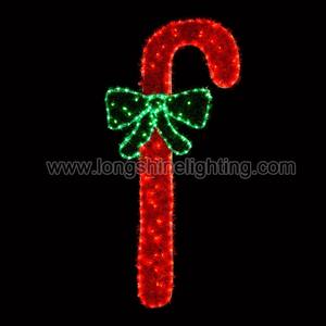 एलईडी प्रबुद्ध कैंडी canes 2D प्रकाश क्रिसमस आकृति प्रकाश बाहर दरवाजा सजावट के लिए - Product Image 4